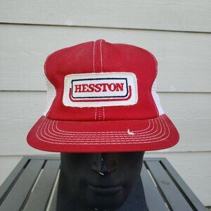 Vintage Hesston tractor trucker hat SnapBack mesh back‎